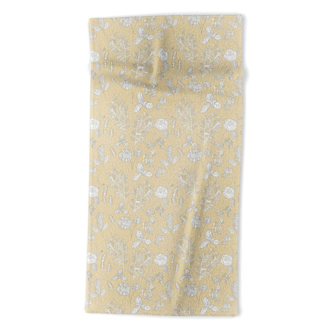 Natalie Baca Plant Therapy Butter Yellow Beach Towel