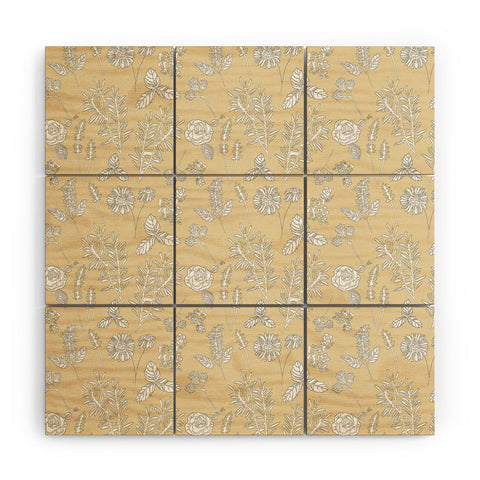 Natalie Baca Plant Therapy Butter Yellow Wood Wall Mural