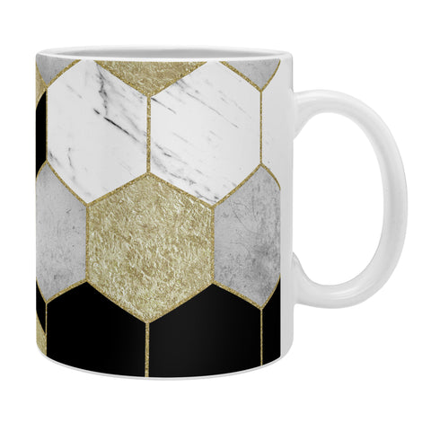 Nature Magick Gold Geometric Marble Coffee Mug