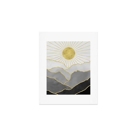 Nature Magick Gold Mountain Sunrise Art Print