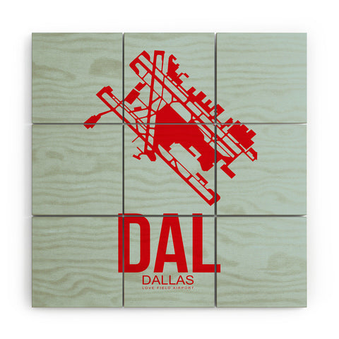 Naxart DAL Dallas Poster 3 Wood Wall Mural