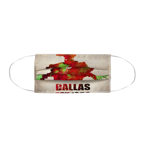 Naxart Dallas Watercolor Map Face Mask