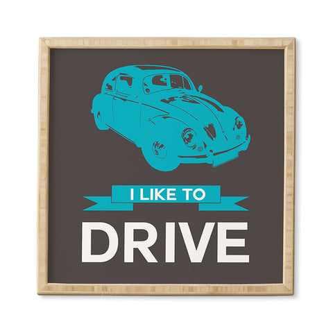 Naxart I Like To Drive Beetle 3 Framed Wall Art