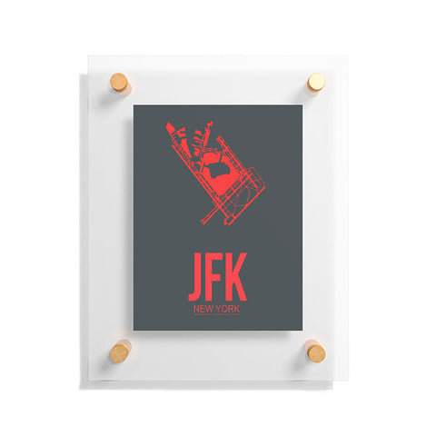 Naxart JFK New York Poster 2 Floating Acrylic Print