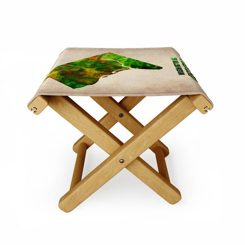 Naxart Washington DC Watercolor Map Folding Stool