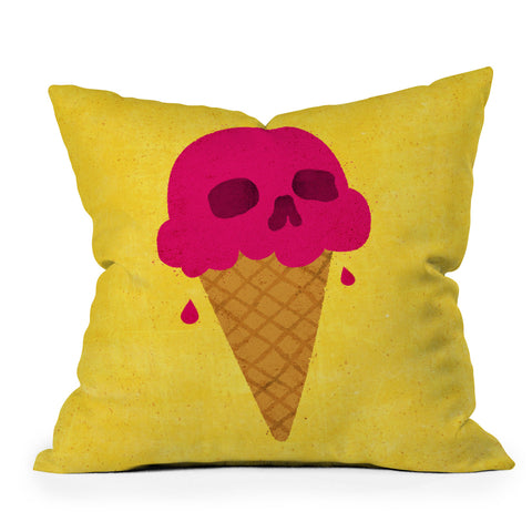 Nick Nelson Skull Scoop Throw Pillow