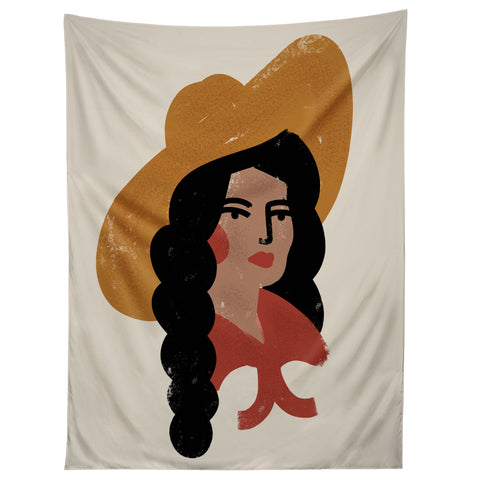 Nick Quintero Abstract Cowgirl 2 Tapestry