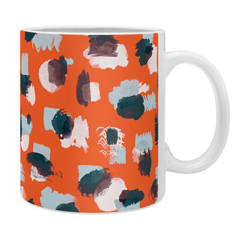 Ninola Design Abstract stains painting red Coffee Mug