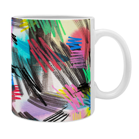 Ninola Design Abstract Wild strokes Primary Colors Coffee Mug