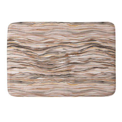 Ninola Design Agate Watercolor Terracota Memory Foam Bath Mat