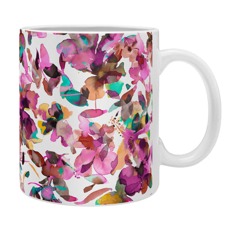 Ninola Design Aquatic Hibiscus Flowers Pink Coffee Mug