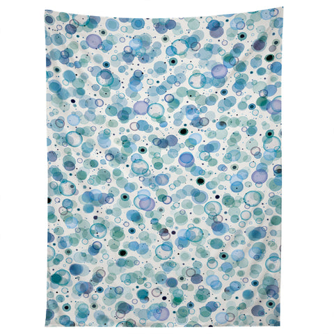 Ninola Design Baby bubbles dream soft blue circles Tapestry