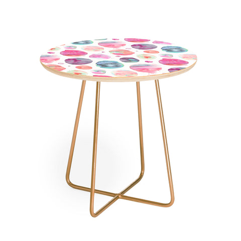 Ninola Design Big Watery Dots Pastel Round Side Table
