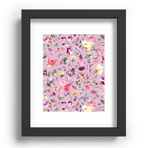 Ninola Design Blooming flowers lilac Recessed Framing Rectangle