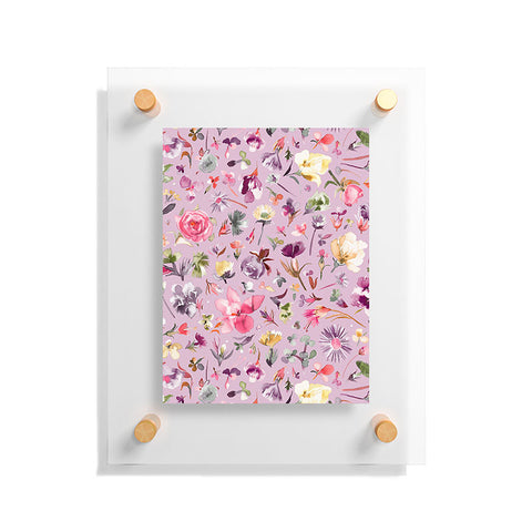 Ninola Design Blooming flowers lilac Floating Acrylic Print