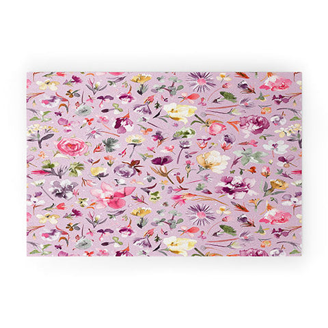 Ninola Design Blooming flowers lilac Welcome Mat