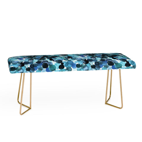 Ninola Design Blue watercolor dots Bench