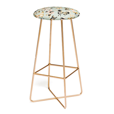 Ninola Design Butterflies wings Gold green Bar Stool