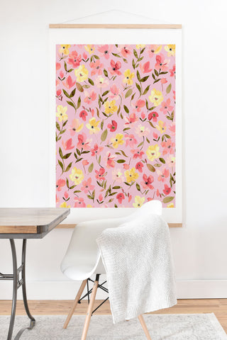 Ninola Design Fresh flowers Pink Art Print And Hanger