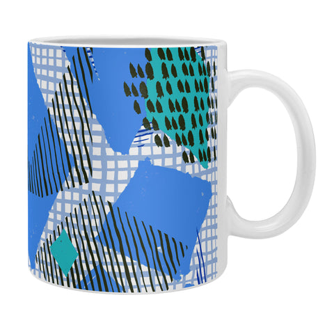 Ninola Design Geometric patches blue Coffee Mug