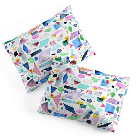 Ninola Design Geometric Shapes and Pieces Multicolored Pillow Shams