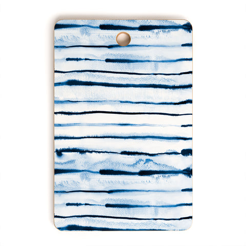 Ninola Design Indigo ink stripes Cutting Board Rectangle