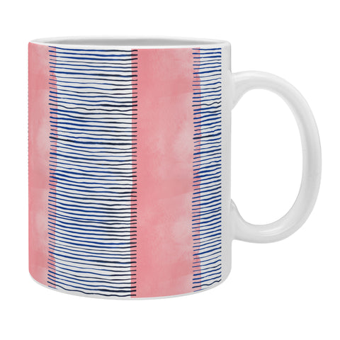 Ninola Design Minimal stripes pink Coffee Mug