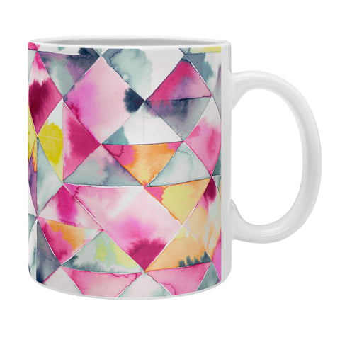 Ninola Design Moody Triangles Pink Coffee Mug