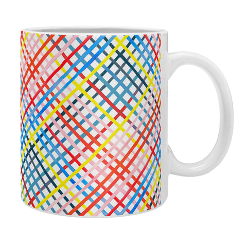 Ninola Design Multicolored diagonal gingham Coffee Mug