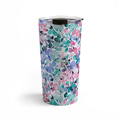 Ninola Design Multicolored Floral Ivy Pastel Travel Mug