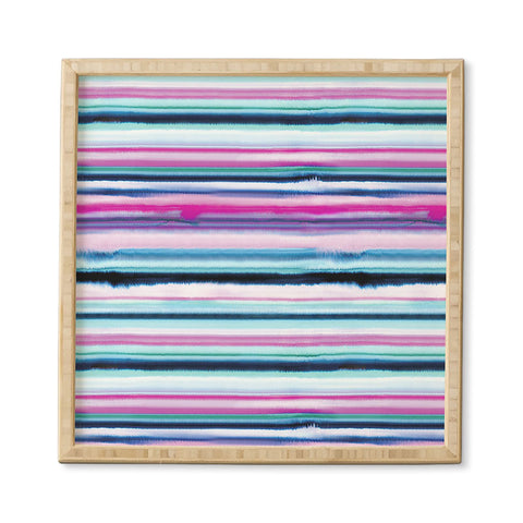 Ninola Design Ombre Sea Pink and Blue Framed Wall Art