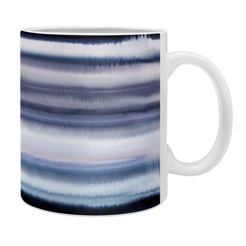 Ninola Design Ombre Sea Stripes Navy Coffee Mug