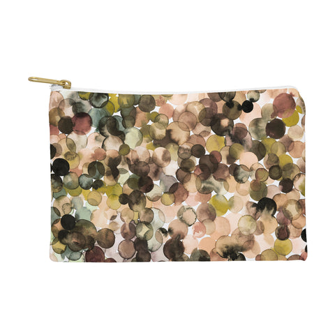 Ninola Design Overlapped Rustic Dots Yellow Pouch