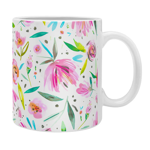 Ninola Design Pink Peonies Festival Floral Coffee Mug