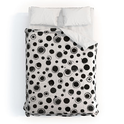 Ninola Design Polka dots BW Comforter