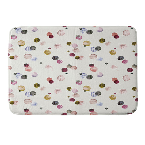 Ninola Design Polka dots watercolor Memory Foam Bath Mat