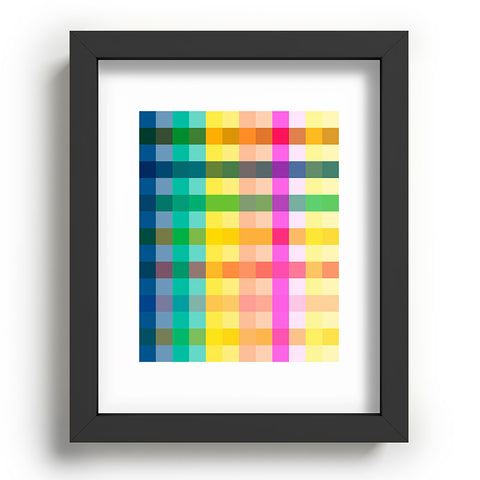 Ninola Design Rainbow Spring Gingham Recessed Framing Rectangle