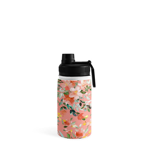 Ninola Design Summer Oleander Floral Coral Water Bottle