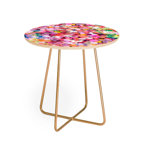 Ninola Design Watercolor Dots Candy Round Side Table