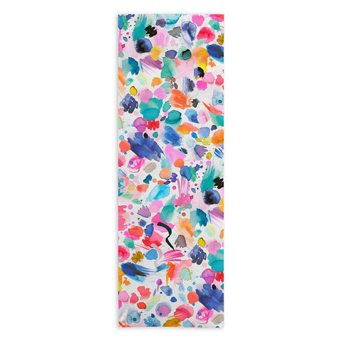 Ninola Design Watercolor Painterly Scribbles Yoga Towel