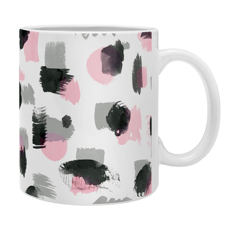 Ninola Design Watercolor Stains Pink Grey Coffee Mug