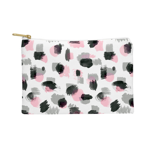 Ninola Design Watercolor Stains Pink Grey Pouch