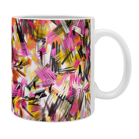 Ninola Design Wild Strokes Pink Yellow Coffee Mug