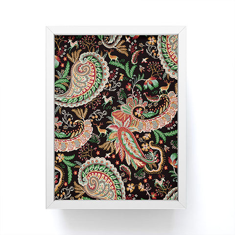 Ninola Design Woodland Paisley Black Framed Mini Art Print