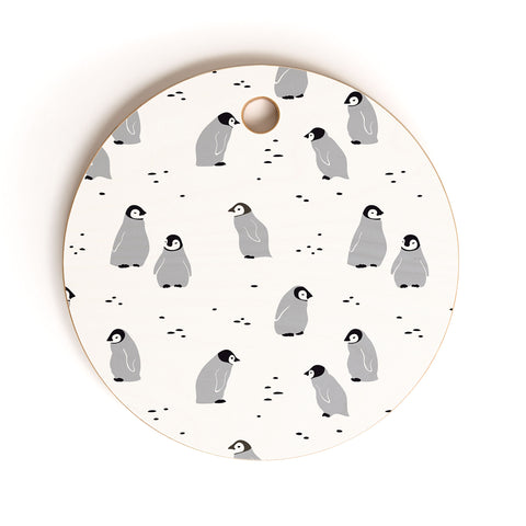 Noristudio Baby Emperor Penguins Cutting Board Round