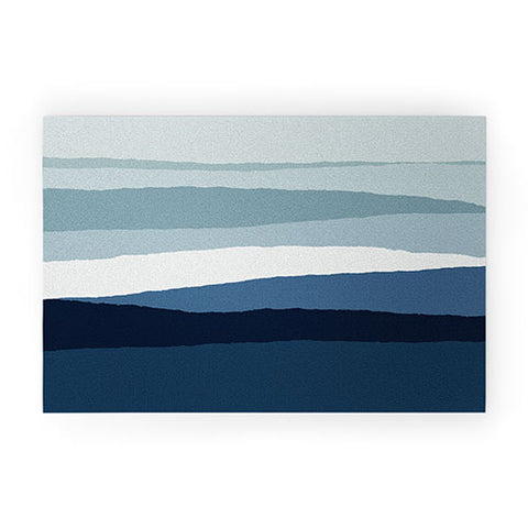 Orara Studio Blue Abstract II Welcome Mat