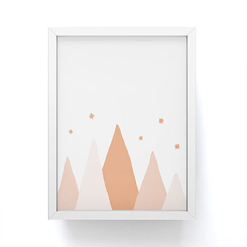 Orara Studio Blush Mountains Framed Mini Art Print