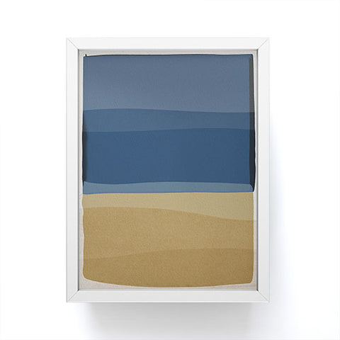 Orara Studio Modern Blue and Brown Framed Mini Art Print