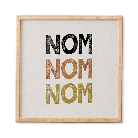 Orara Studio Nom Nom Nom Food Quote Framed Wall Art