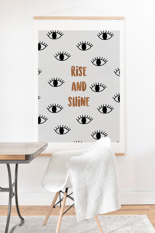 Orara Studio Rise And Shine Bedroom Quote Art Print And Hanger